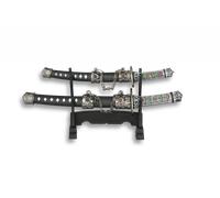 Katana mini tole10.set 2 pcs con peana.