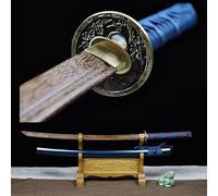 Katana palisandro natural 102 cm + vaina espada sólida,espada madera japonesa hecha a mano,Bokken entrenamiento,para cosplay,accesorios Iaido,coleccionismo,anime,exhibición,Navidad,regalos Halloween