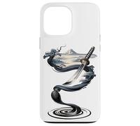 Katana Samurai Tinta Pincel Monte Fuji Zen Japón Paisaje Carcasa para iPhone 13 Pro Max