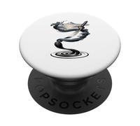 Katana Samurai Tinta Pincel Monte Fuji Zen Japón Paisaje PopSockets PopGrip Adhesivo