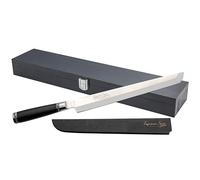 Katana Saya Cuchillo 27 cm Tako Sashimi, acero inoxidable VG-10 de 67 capas, mango de madera Pakka