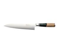 Katana Saya Elements Cuchillo Gyuto de 20 cm, verde selva tropical - Acero de Damasco VG-10 con alto contenido en carbono para dureza y filo extremos - Mango de madera de olivo natural y resina