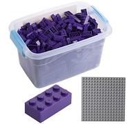 Katara Bloques de construcción - 520 Piezas, compatibles con Todos los demás Fabricantes - Incluyendo la Caja y la Placa Base, Púrpura