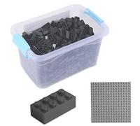 Katara Bloques de construcción - 520 Piezas, compatibles con Todos los demás Fabricantes - Incluyendo la Caja y la Placa Base, Gris