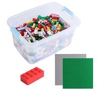 Katara Juego De 1264 Ladrillos Sueltos En Caja Con 2 Placas De Construcción 100% Compatibles Con Lego Classic, Sluban, Papimax, Q-bricks, Multicolor XL (1827) , color/modelo surtido