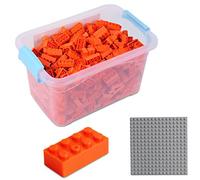 Katara Juego De 520 Ladrillos Creativos En Caja Con Placa De Construcción 100% Compatibles Con Lego Classic, Sluban, Papimax, Q-bricks, Color Naranja (1827) , color/modelo surtido