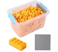 Katara-Juego De 520 Ladrillos Creativos En Caja Con Placa De Construcción 100% Compatibles Con Lego Classic, Sluban, Papimax, Q-bricks, color amarillo (1827) , color/modelo surtido