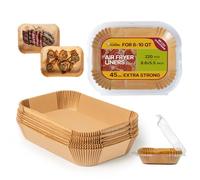 Katbite 220 forros rectangulares para freidora de aire, forros para freidora de aire de 8.6 x 5.5 pulgadas