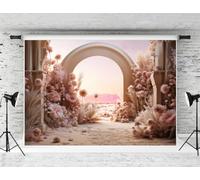 Kate 2.2x1.5m Fondo de Playa Rosa Wonderland Princess Flower Fondo de Fotografía para Decoración de Fiestas Sesiones de Fotos Estudio Booth