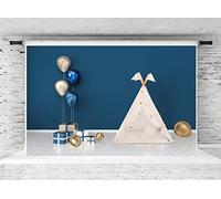 Kate 3 x 2 m Azul Cumpleaños Fotografía Telones de Fondo Niños 1er Cumpleaños Telón de Fondo Globo Baby Shower Fiesta Banner Recién Nacido Fondo Microfibra Fondo Fotógrafo Photo Props Studio