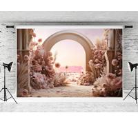 Kate 3x2m Fondo de Playa Rosa Wonderland Princess Flower Fondo de Fotografía para Decoración de Fiestas Sesiones de Fotos Estudio Booth