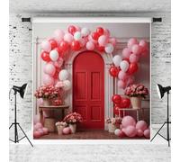 Kate 3x3m Día de San Valentín Fondo Rosa Globo Flor Puerta Decoración Fondo Cumpleaños Fiesta Suministros para Photo Studio Booth Props