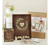 Kate Aspen Wedding Guest Book Alternativa al Libro de Invitados de Boda, MDF, Madera rústica