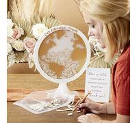Kate Aspen 22101NA - Libro de invitados de boda alternativo, papel de madera MDF de poliestireno (PS), globo/aviones