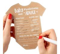 Kate Aspen Juego de 50 tarjetas de predicción para baby shower, tamaño único, color blanco, 28440NA
