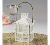 Kate Aspen Portavelas rústico Vintage Blanco Envejecido (6 Pulgadas), decoración de Boda, Centro de Mesa, decoración de Granja, decoración de Estante