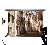 Kate Backdrops 6.5x6.5ft/2x2m Fondo de sesión de Fotos de Ciudad Moderna Vista de la Calle al Aire Libre Fondos de Fotos Edificios del municipio Accesorios de Estudio de Retrato de Microfibra