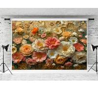 Kate Fotografía Telón de Fondo 10x6.5ft/3 * 2m Blanco Rosa Floral Vintage Salón de Bodas Fondo Maternidad Sesión de Fotos Accesorios Foto Papel Tapiz