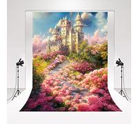 Kate Fotografía Telón de Fondo 2.5x2.5m/8x8ft Castillo de ensueño Foto Disparar telón de Fondo para la Fiesta Colorida decoración del jardín de Flores Fondo de Microfibra para Retratos