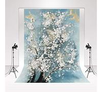 Kate fotografía telón de Fondo 6.5x10ft/2x3m Retrato Abstracto Azul Claro fotografía telón de Fondo Ciruela Flor Estudio telón de Fondo con Textura de Microfibra para fotografía