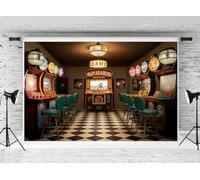 Kate Gaming Room Fondo fotográfico 10x6.5ft/3 * 2m Fondo de cumpleaños Tema de Juegos Banner Microfibra Fondos de Fiesta Feliz Accesorios para Fotos