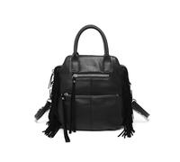 Kate Lee Sac en Cuir Porté Bandoulière Velyane Fringes Noir, Bolsa para Mujer, Negro