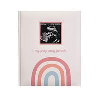 Kate & Milo Diario de embarazo arcoíris, libro de recuerdos de embarazo con foto de ecograma, rastreador de hitos del embarazo del primer al tercer trimestre, color arcoíris rubor