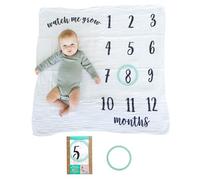 Kate & Milo Manta mensual para bebé, marcadores de hitos Infantiles, Accesorios de Fotos para sesión de Fotos de recién Nacido, Regalo para bebé niña o niño, Manta Grande