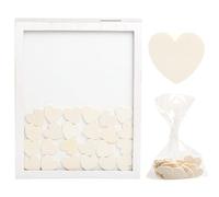 Kate & Milo Marco de libro de invitados de boda y corazones personalizables, regalo de compromiso o despedida de soltera, recuerdo de novia y novio