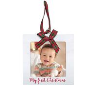 Kate & Milo Mi primer adorno de fotos de Navidad Babys First Christmas Tree Ornament Foto de recin nacidos Fuera de vacaciones NUEVO y ESPERANZA