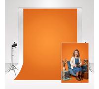 Kate Photo Studio Telón de Fondo Naranja 1.5x2.2m/5x7ft Microfibra Pura Fondo Plegable Accesorios de fotografía Paño Grueso y Suave para sesión de Fotos de bebés Agradable para la Piel