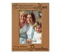 KATE POSH - Lo ?nico mejor que tenerte como mi mam? es que mis hijos te tengan como su abuela Marco de fotos de madera natural grabado Mejor abuela