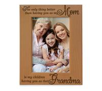 KATE POSH - Lo ?nico mejor que tenerte como mi mam? es que mis hijos te tengan como su abuela Marco de fotos de madera natural grabado Mejor abuela