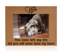 KATE POSH You Have Left My Life but You Will Never Leave My Heart Marco de fotos grabado de madera natural con huellas en mi corazn, regalos con