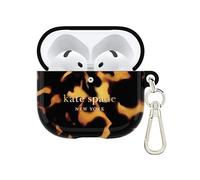 kate spade new york AirPods 4 Protective Case with Keychain Ring - Transparent Tortoise, Compatible with AirPods 4th Generation