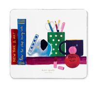 Kate Spade New York Alfombrilla de ratón de Cuero sintético, 22.9 x 20.3 cm con Parte Trasera Antideslizante, Bonita Alfombrilla de Mouse para Escritorio de Oficina, Biblioteca encantada