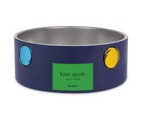 Kate Spade New York Dog Plato para alimentos y agua Tazn de acero inoxidable con base no deslizante 2 taza (16 oz) Capacidad de mascotas pequeas y