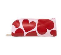 kate spade new york Estuche para bolígrafos y lápices con suministros de oficina, bolsa con cremallera que incluye 2 lápices, sacapuntas, borrador y regla, corazones dulces, Sweet Hearts, Classic
