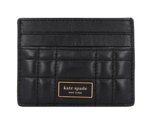 Kate Spade New York Estuche para tarjetas de crédito Evelyn de cuero 10,5 cm negro