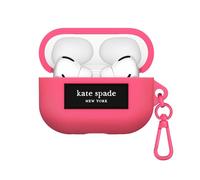 Kate Spade New York Funda para AirPods Pro de 2ª y 1ª generación con Llavero - Pompón Rosa, Funda de Silicona para AirPods Pro de 2ª y 1ª generación