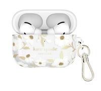 Kate Spade New York Funda Protectora para AirPods Pro 3 con Clip para Llavero, diseño Floral de Sol, Compatible con AirPods de 3ª generación