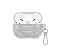 Kate Spade New York, Funda Protectora para AirPods Pro con Llavero Compatible con AirPods Pro de 1ª y 2ª generación, Plateado con incrustación de Cristales