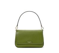 kate spade new york Hudson - Bolso de hombro con solapa de piel granulada, jungle vino, Talla única