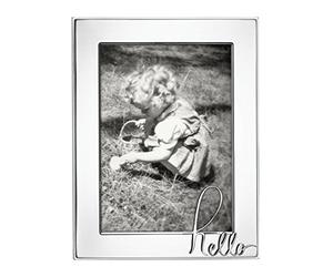 Kate Spade New York In A Word Hello 5x7" Picture Frame, Silver-Plated Metal