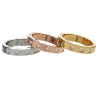Kate Spade New York Juego de anillos de piedra, 5 Reino Unido, latón, circonita cúbica