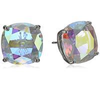 Kate Spade New York Pendientes de botón pequeños cuadrados, Aurora Boreal