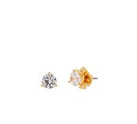 Kate Spade New York Mini Trio Prong Studs, Clear/Gold