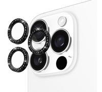 Kate Spade New York Protector de Lente de cámara para iPhone 16 Pro MAX/iPhone 16 Pro con Anillo de Aluminio, Juego en Piedra Nightfall