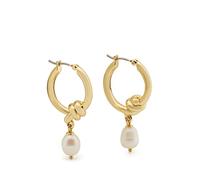 Kate Spade New York Cuerdas y nudos pequeños aros de gota, talla única, Metal, Sin piedra preciosa