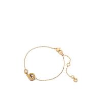Kate Spade New York Pulsera entrelazada de piedra engarzada, talla única, Metal, No es una piedra preciosa